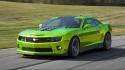 Green muscle cars chevrolet camaro hdr photography widescreen wallpaper