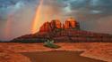 Landscapes nature arizona forms cathedral rock wallpaper