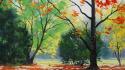 Paintings landscapes nature autumn (season) drawings wallpaper