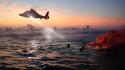 Water military helicopters coast guard sea wallpaper