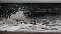 Beach waves foam water drops seascapes splashes wallpaper