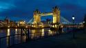 Clouds night england london bridges rivers wallpaper