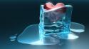 Frozen digital art hearts heart wallpaper