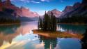Mountains clouds waterscapes wallpaper