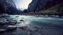 Water mountains landscapes cold rivers wallpaper