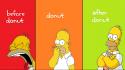 Yellow homer simpson donuts the simpsons hungry wallpaper