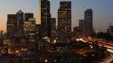 Cityscapes seattle buildings cities city night wallpaper