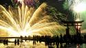 Fireworks people national geographic asian architecture reflections wallpaper