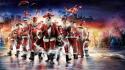 Heroes cartoonish christmas santa claus artwork outfits cities wallpaper