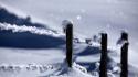 Landscapes nature snow wire protection wallpaper