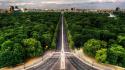 Nature trees forest highway roads cities wallpaper