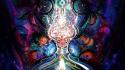 Psychedelic digital art wallpaper