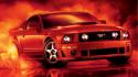Red cars smoke ford mustang roush wallpaper