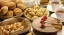 Tea fruits food cookies bread pie rolls cakes wallpaper