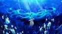 Vocaloid hatsune miku bubbles deep sea twintails wallpaper
