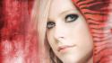 Avril lavigne music celebrity red background musican wallpaper