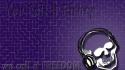 Headphones skulls music pirates wallpaper