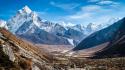 Mountains landscapes nature valley nepal wallpaper