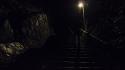 Night stairways edinburgh post lamp calton hill wallpaper