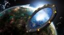 Outer space stargate wallpaper