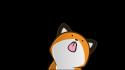 Vector funny stupidfox black background foxes wallpaper