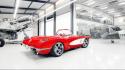 Cars chevrolet corvette hangar classic american wallpaper