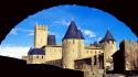 Castles france buildings carcassonne cities chateau wallpaper