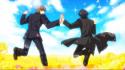 Fate/zero holding hands emiya kiritsugu kotomine kirei wallpaper