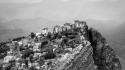 Mountains landscapes nature national geographic grayscale yemen wallpaper