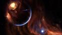 Outer space stars planets digital art alpha sector wallpaper