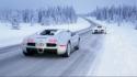 Snow cars bugatti wallpaper