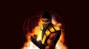 Video games ninjas fire mortal kombat scorpions wallpaper