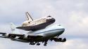 Airplanes nasa space shuttle discovery aviation boeing 747 wallpaper