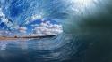 Blue ocean beach waves tropical clark little wallpaper