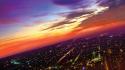 Cityscapes purple skies wallpaper