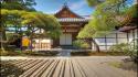 Japan sand trees garden asia temple david panevin wallpaper