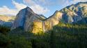 Landscapes nature forest valley yosemite waterfalls geology wallpaper