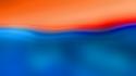 Blue minimalistic orange gaussian blur blurred wallpaper