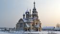 Church city skyline cities orthodox christian russian wallpaper