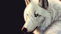 Eyes animals hate artwork white wolf wolves wallpaper