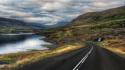 Iceland roads curvy wallpaper