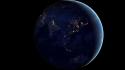 Outer space lights earth india wallpaper