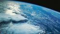Outer space stars earth wallpaper