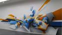 Abstract graffiti daim 3d graphics three dimensional wallpaper