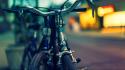 Bicycles bokeh blurred background wallpaper