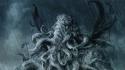 Cthulhu fantasy art creatures great one wallpaper