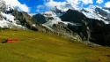 Mountains landscapes snow meadow outdoors alps wallpaper