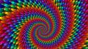 Multicolor spiral illusions rainbows wallpaper