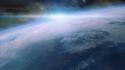 Outer space earth digital art science fiction wallpaper