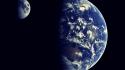 Outer space stars planets moon earth wallpaper